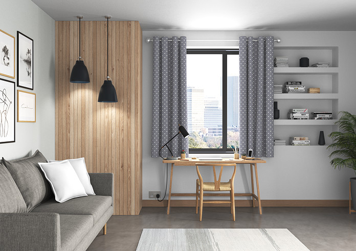 Full Stop, Slate - Made to Measure Curtains - Image 5